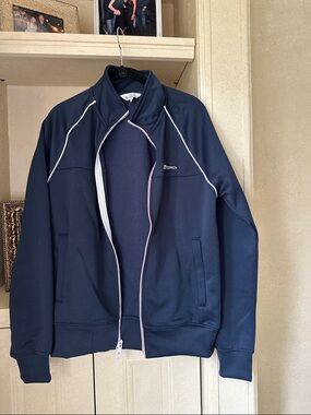 Ben Sherman Navy Zip Track Jacket with White Piping